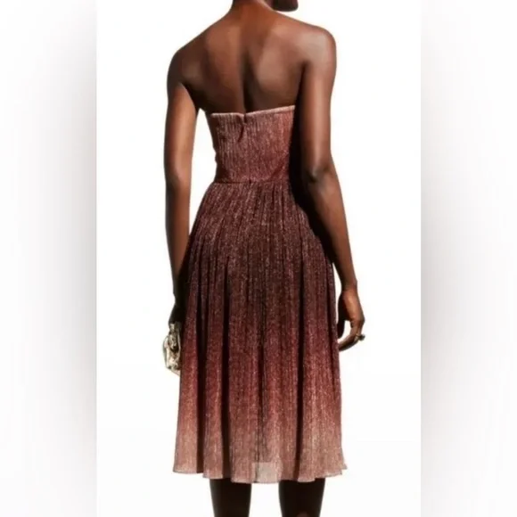 NWT Dress the Population Nadine Strapless Ombré Shimmer Dress - Picture 3 of 3